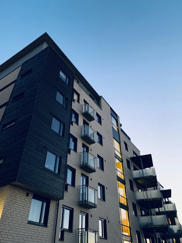 Contemporary apartment building exterior renovation