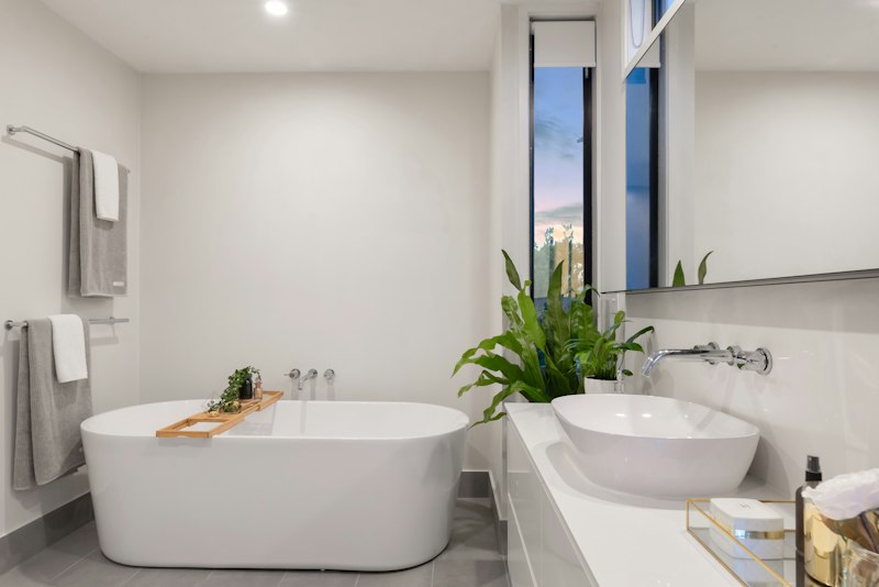 Walk-in shower bathroom